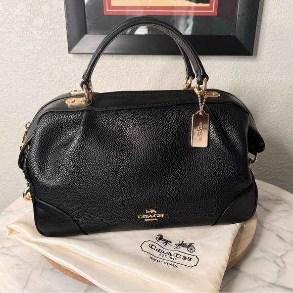 Coach Handbags - COACH LANE SATCHEL,GENUINE LEATHER STUNNING BRANDED GOLD HARDWARE & xtra strap